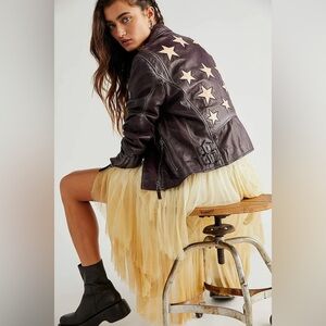 Mauritius Leather Christy Moto Jacket Free People